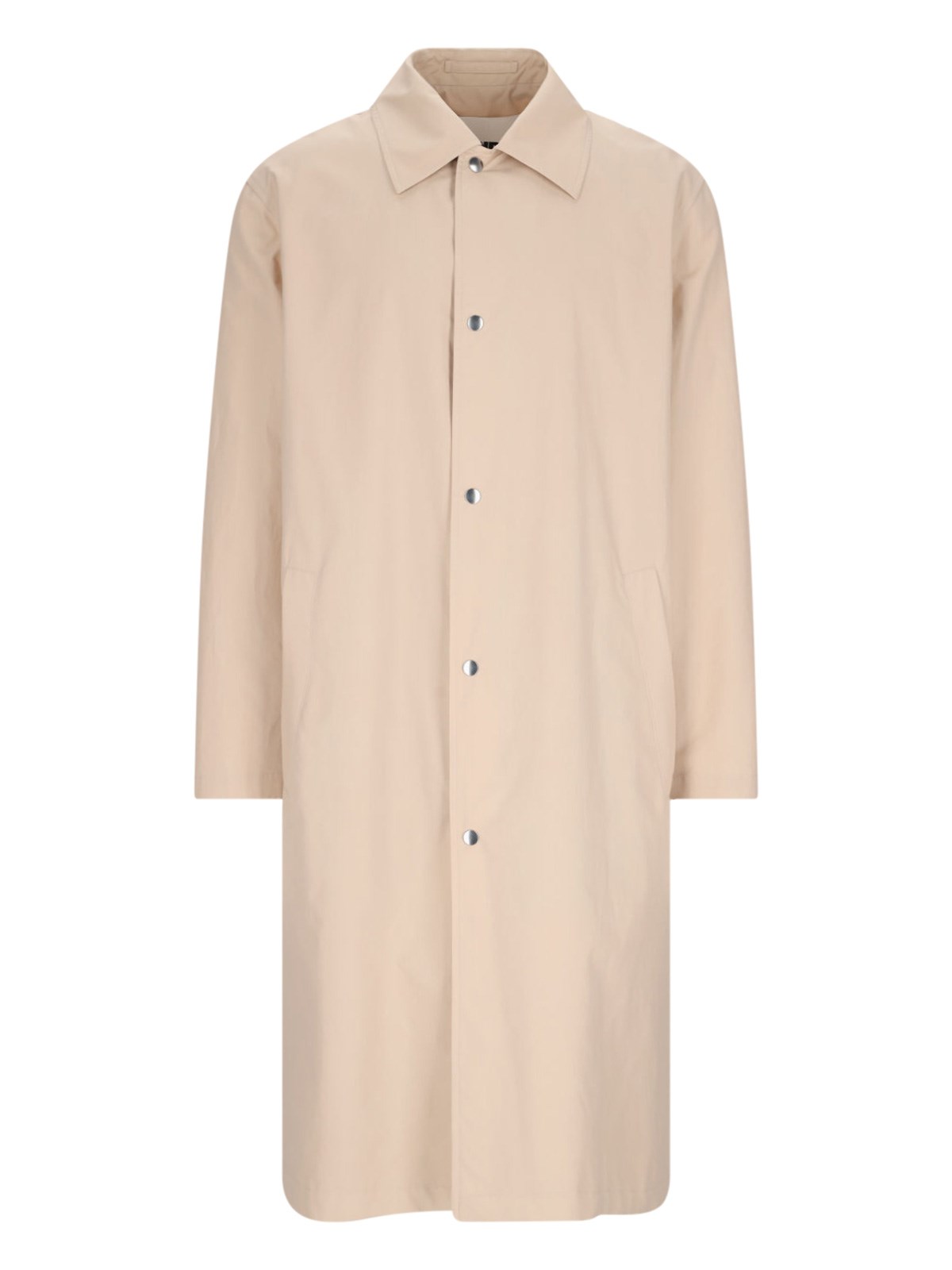 Jil Sander Logo-print Coat In Beige