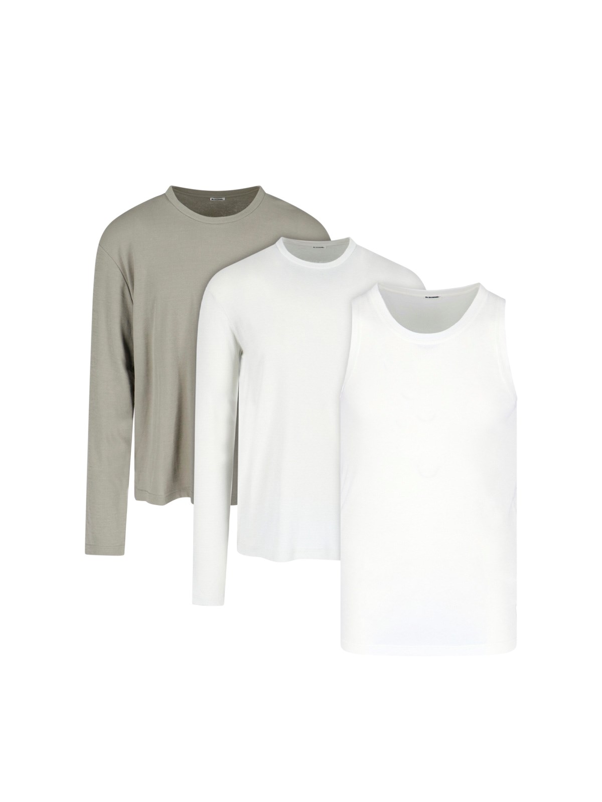 Jil Sander T-shirt And Tank Set - Green/white In Multi