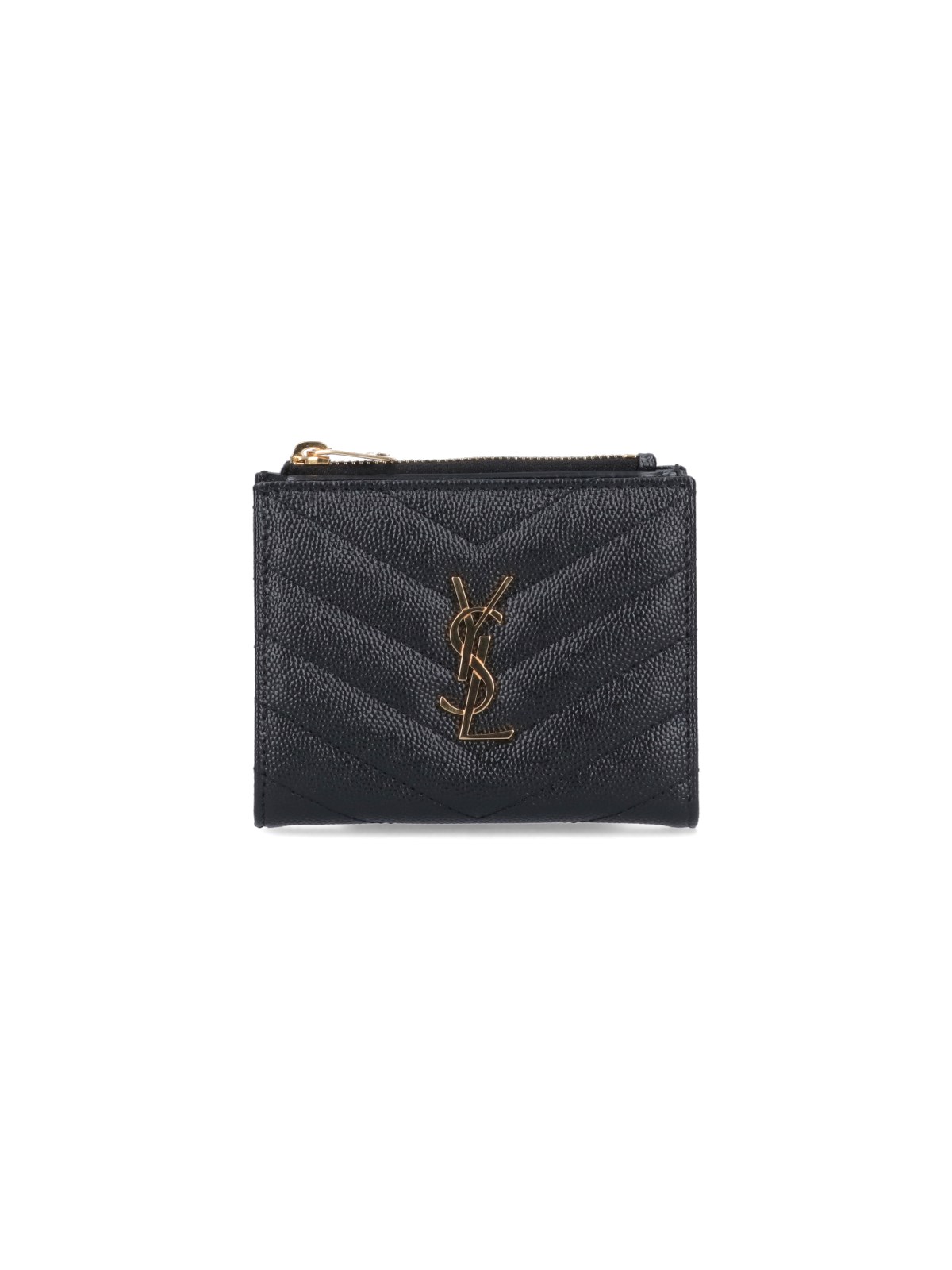 Saint Laurent Bi-fold Logo Wallet In Black