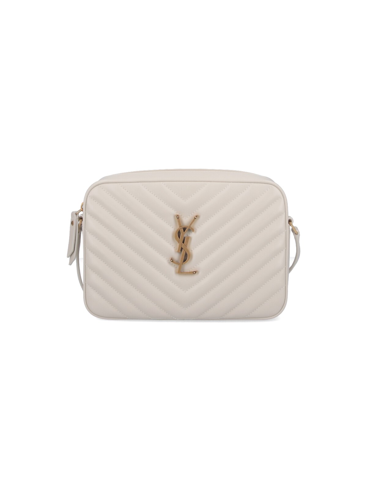 Saint Laurent "camera Lou" Crossbody Bag In Cream