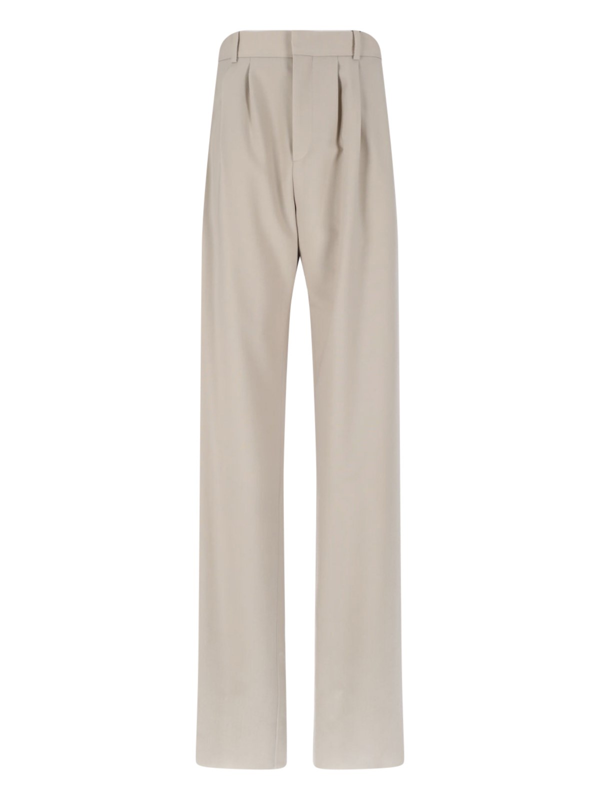 Shop Saint Laurent Tailored Trousers In Beige