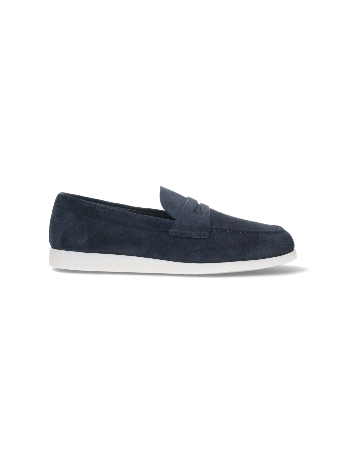 Church's Blue Suede Saddle Loafers In Blue