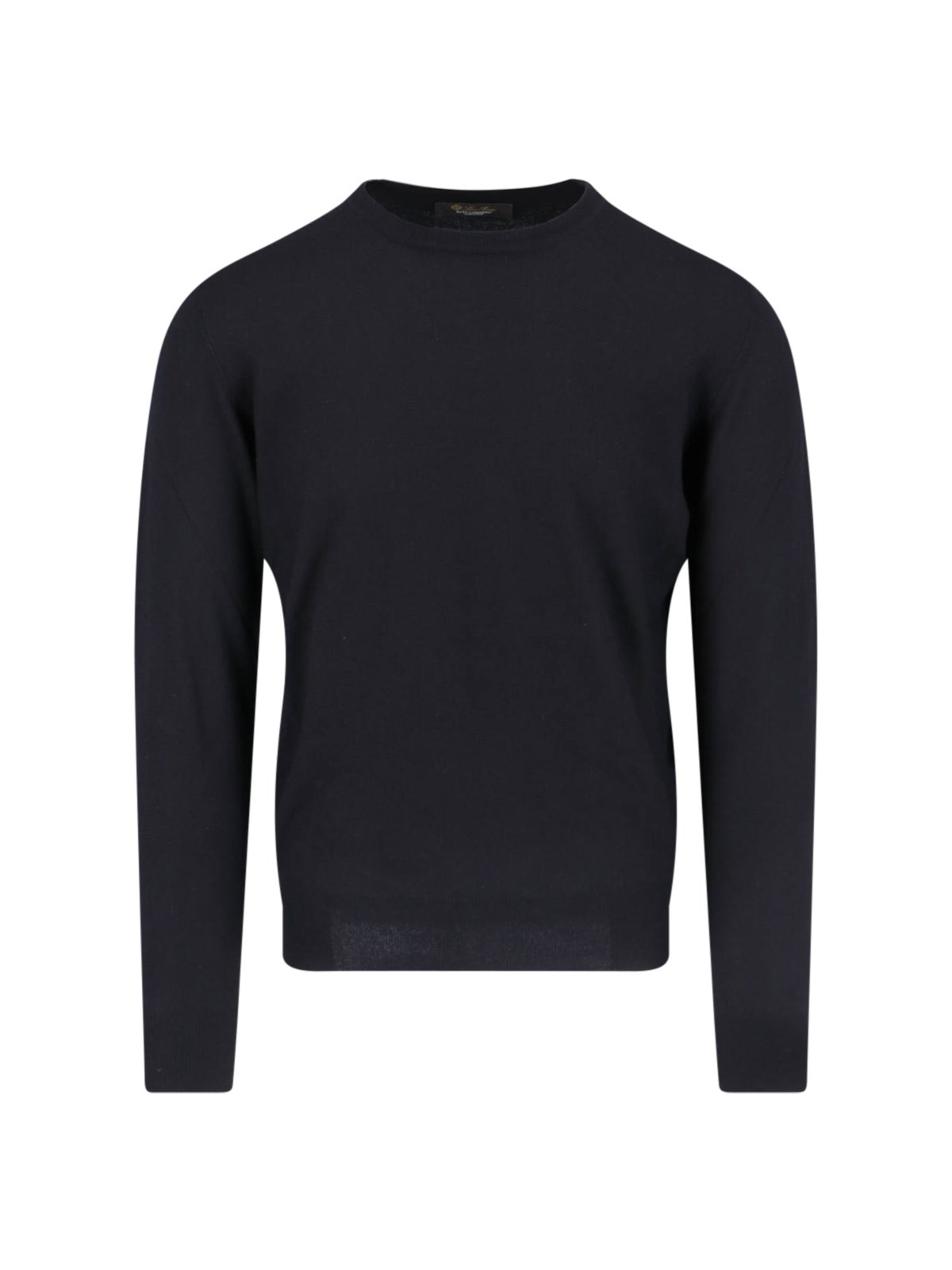 Loro Piana Ribbed Crewneck Sweater With Long Sleeves In Black