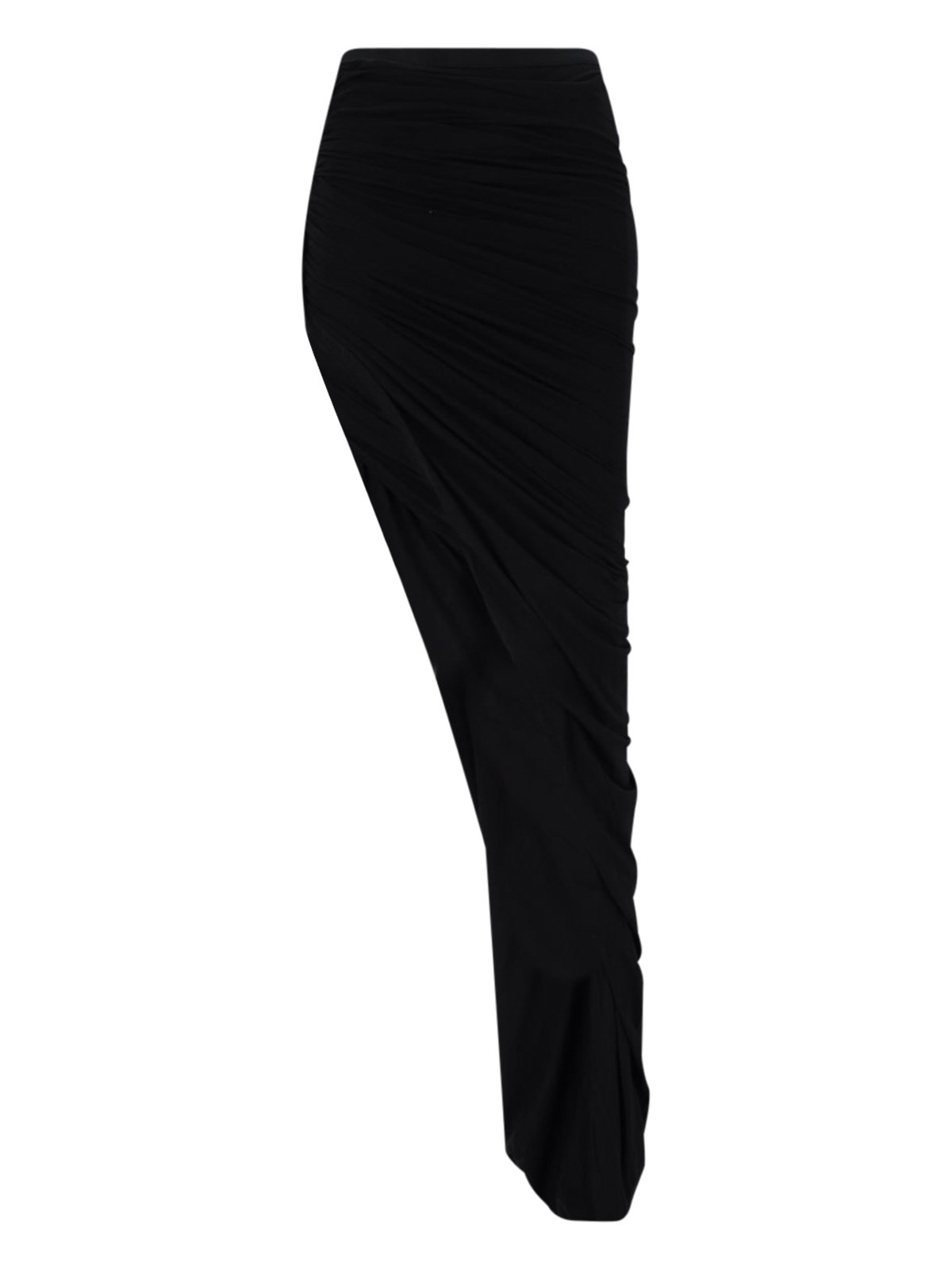 Rick Owens Drkshdw Soft Edefu Skirt Long In Black  
