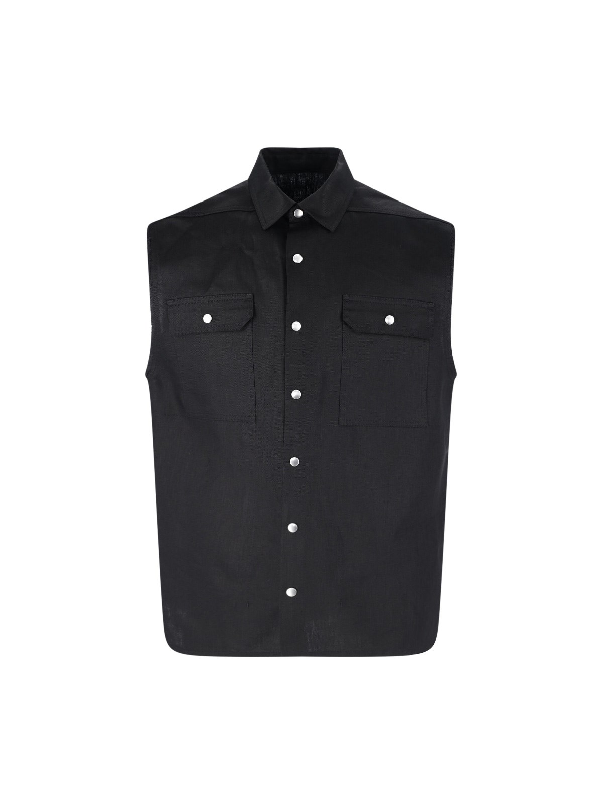 Shop Rick Owens 'jumbo Sleeveless' Shirt In Black