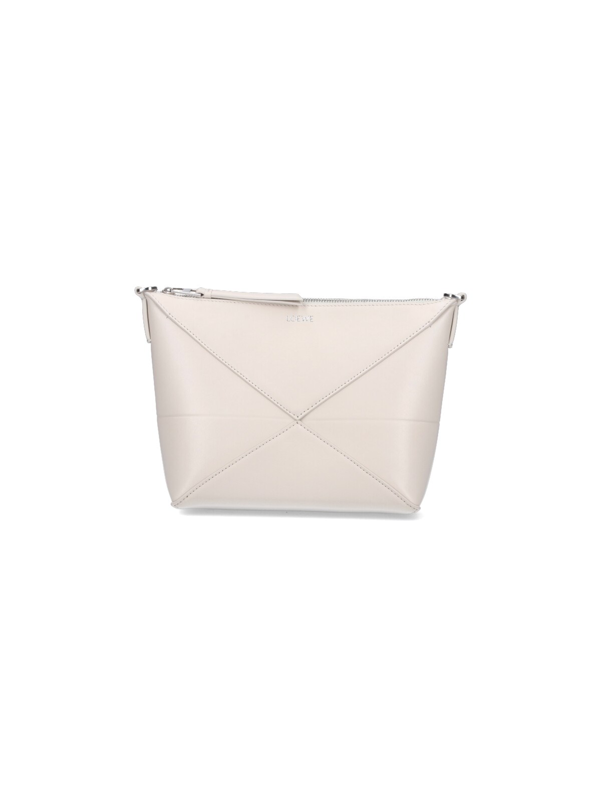 Shop Loewe "puzzle Fold" Pouch In White