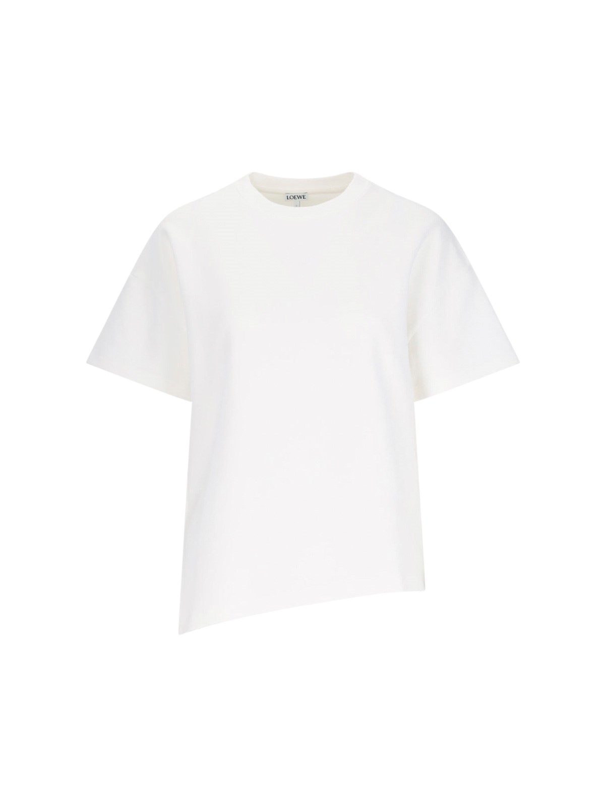 Loewe Asymmetrical Logo T-shirt In White