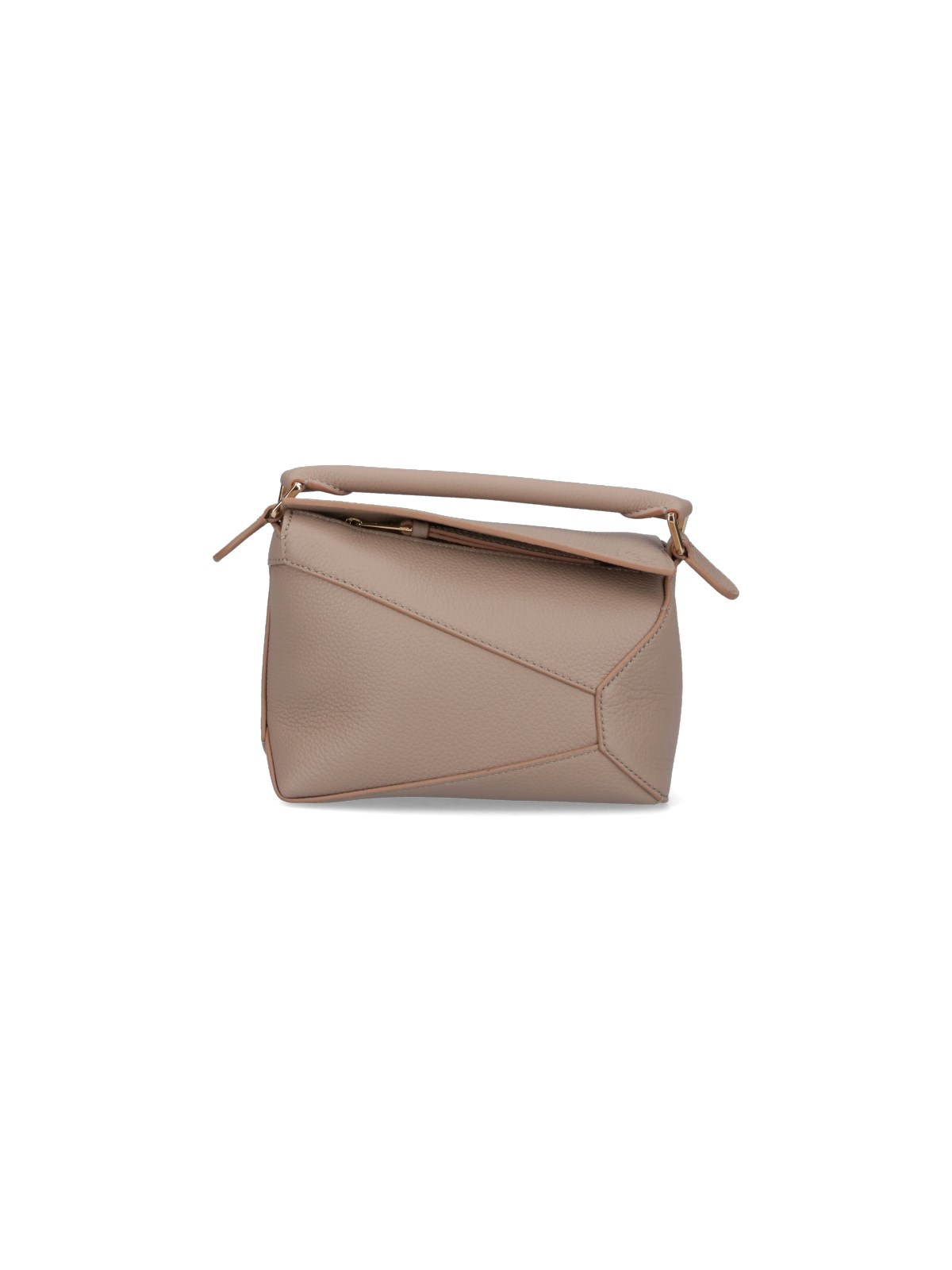 Shop Loewe Mini Bag "puzzle" In Taupe