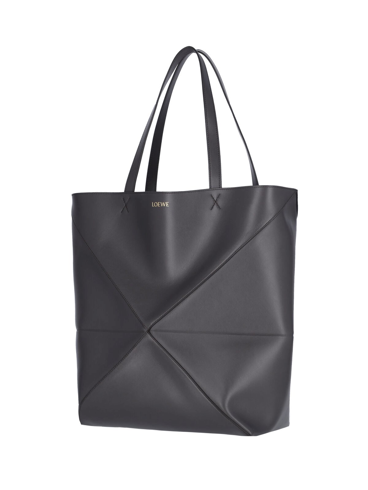 セール！数量限定 LOEWE PUZZLE FOLD トートバッグ XL XL Puzzle Fold tote in shiny calfskin Blue - LOEWE