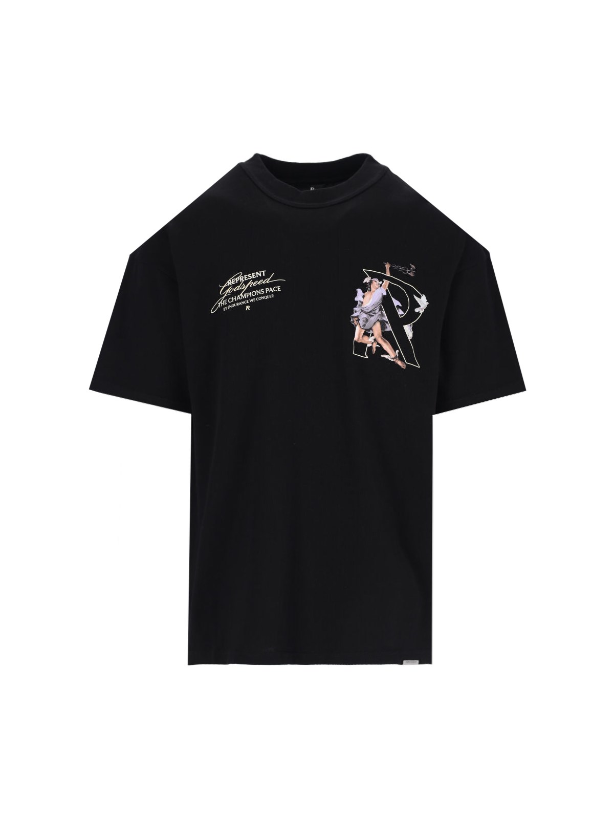 Shop Represent 'hermes' T-shirt In Black  