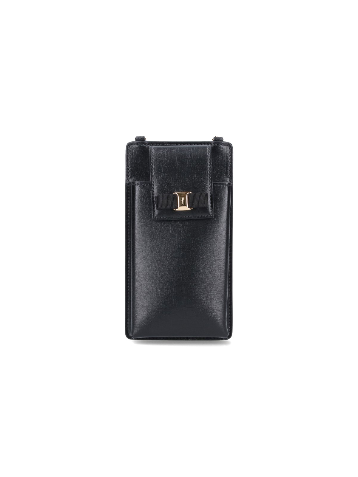 Ferragamo Vara Bow Smartphone Holder In Black  