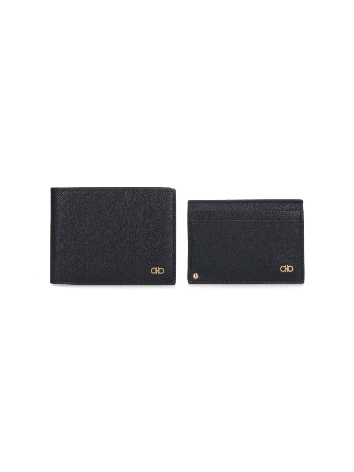 Ferragamo Gancio Wallets, Card Holders Black In Black