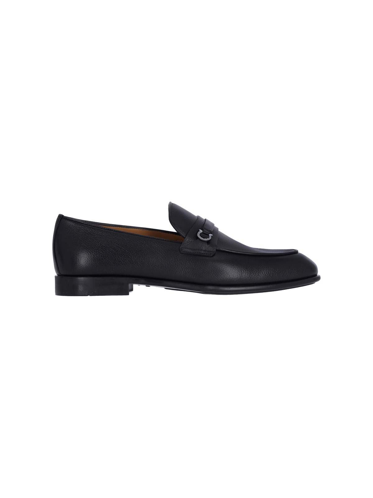 Shop Ferragamo 'gancini' Loafers In Black