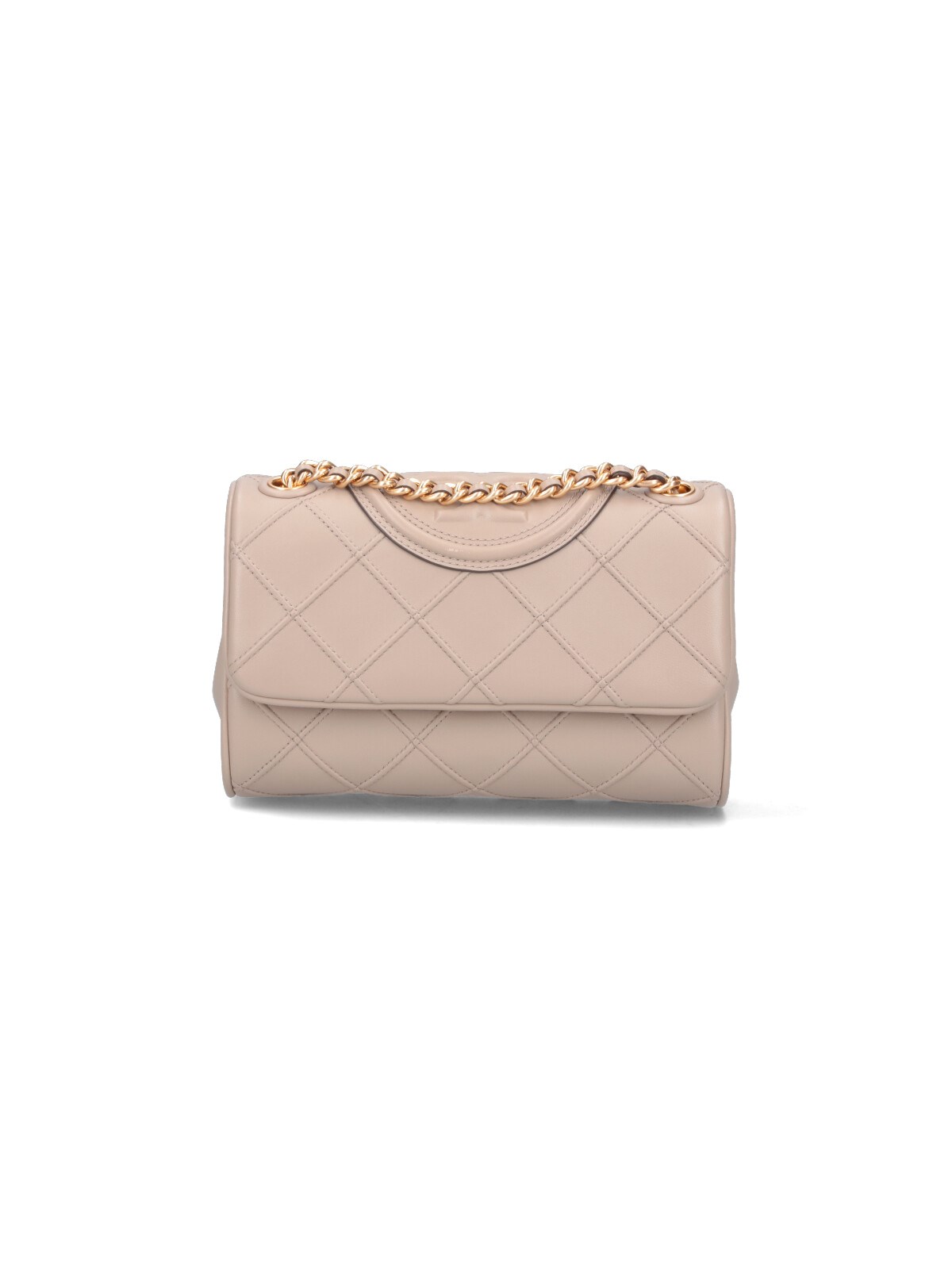 Tory Burch Small Crossbody Bag "fleming" In Beige