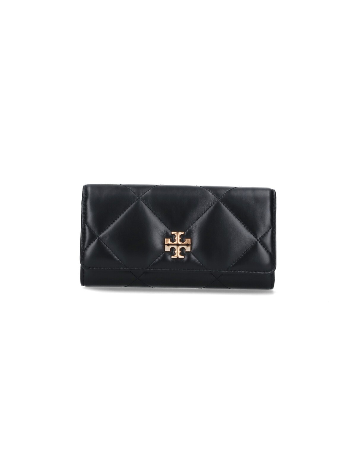 Shop Tory Burch Logo Wallet In Black  