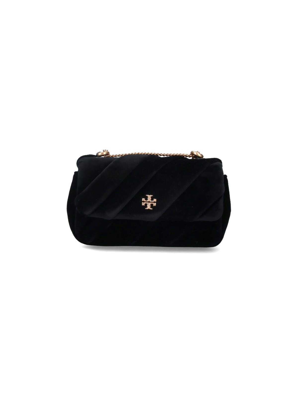 Shop Tory Burch Velvet Mini Kira Bag In Black  