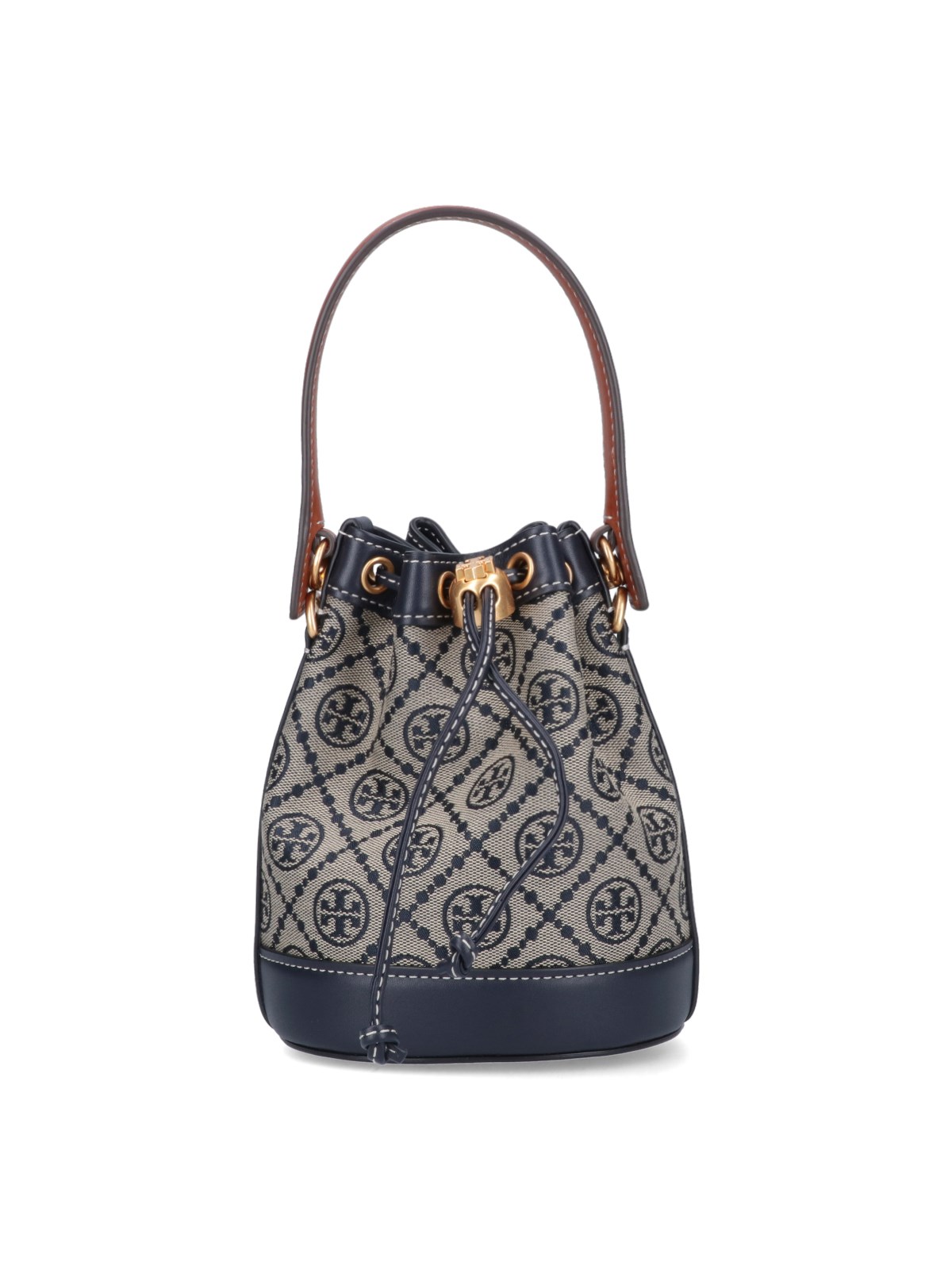 Shop Tory Burch ‘t-monogram' Mini Bucket Bag In Blue