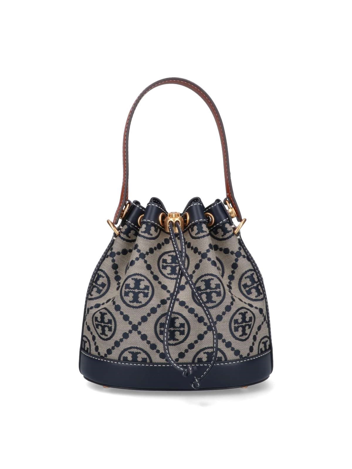 Shop Tory Burch ‘t-monogram' Bucket Bag In Blue