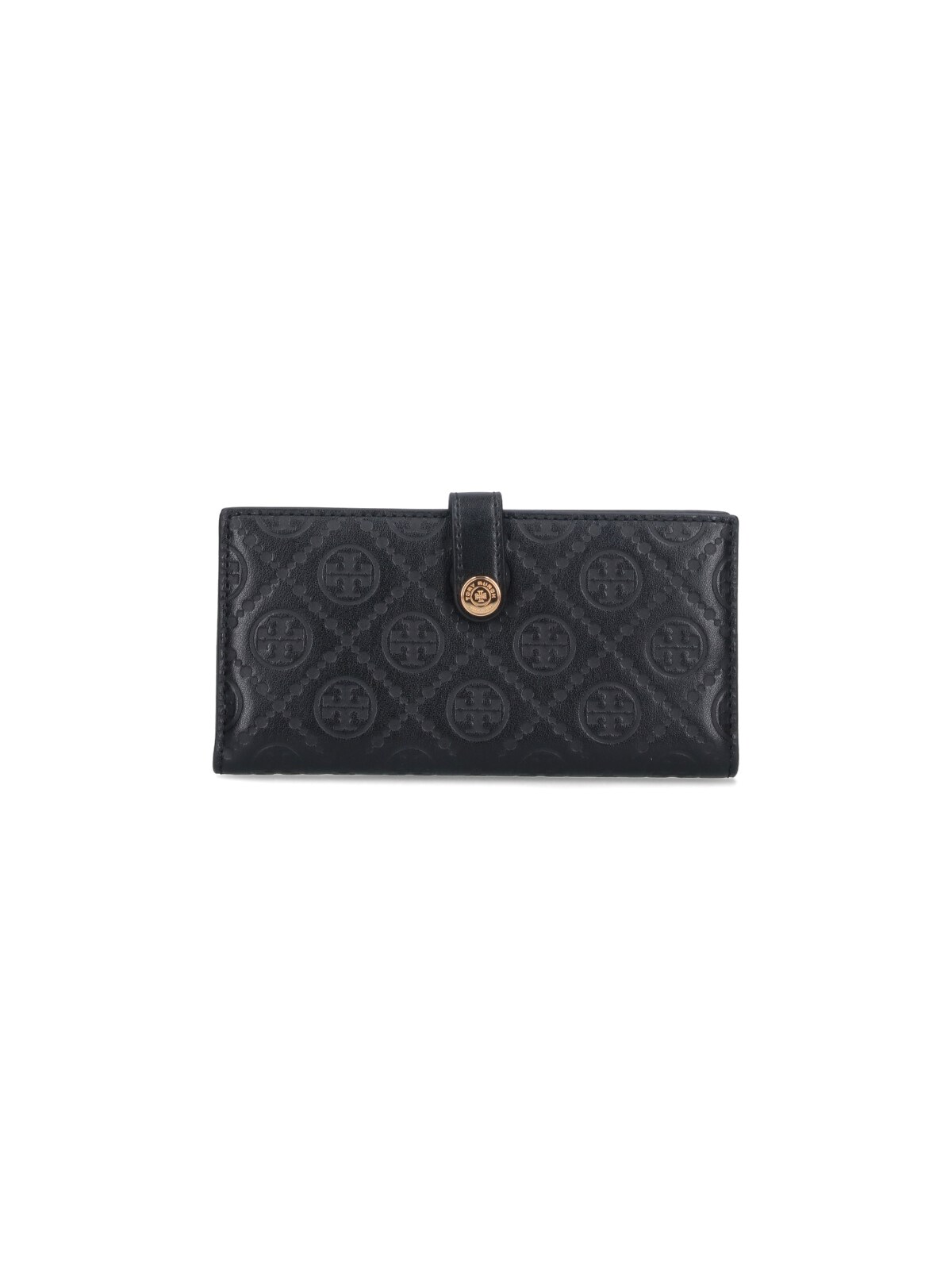 Shop Tory Burch 't Monogram' Thin Wallet In Black  