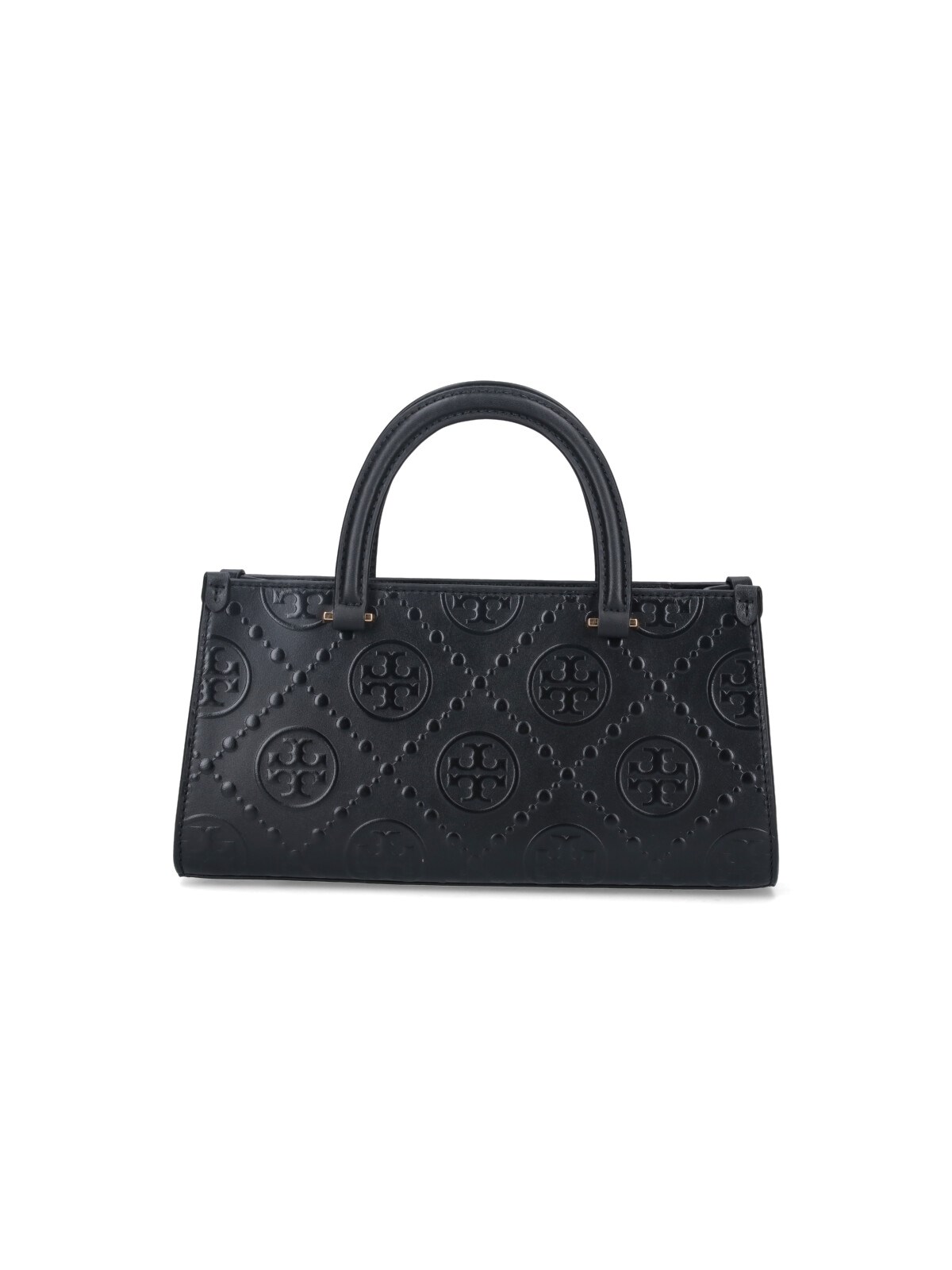 Shop Tory Burch 't Monogram' Rectangular Tote Bag In Black  