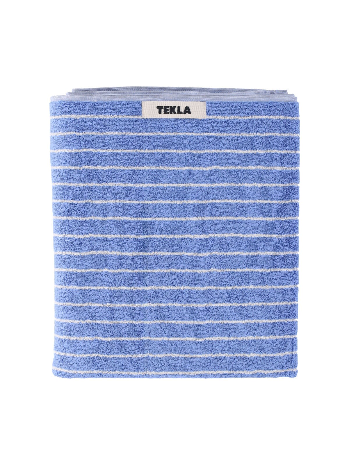 Tekla Striped Bath Towel In Blue