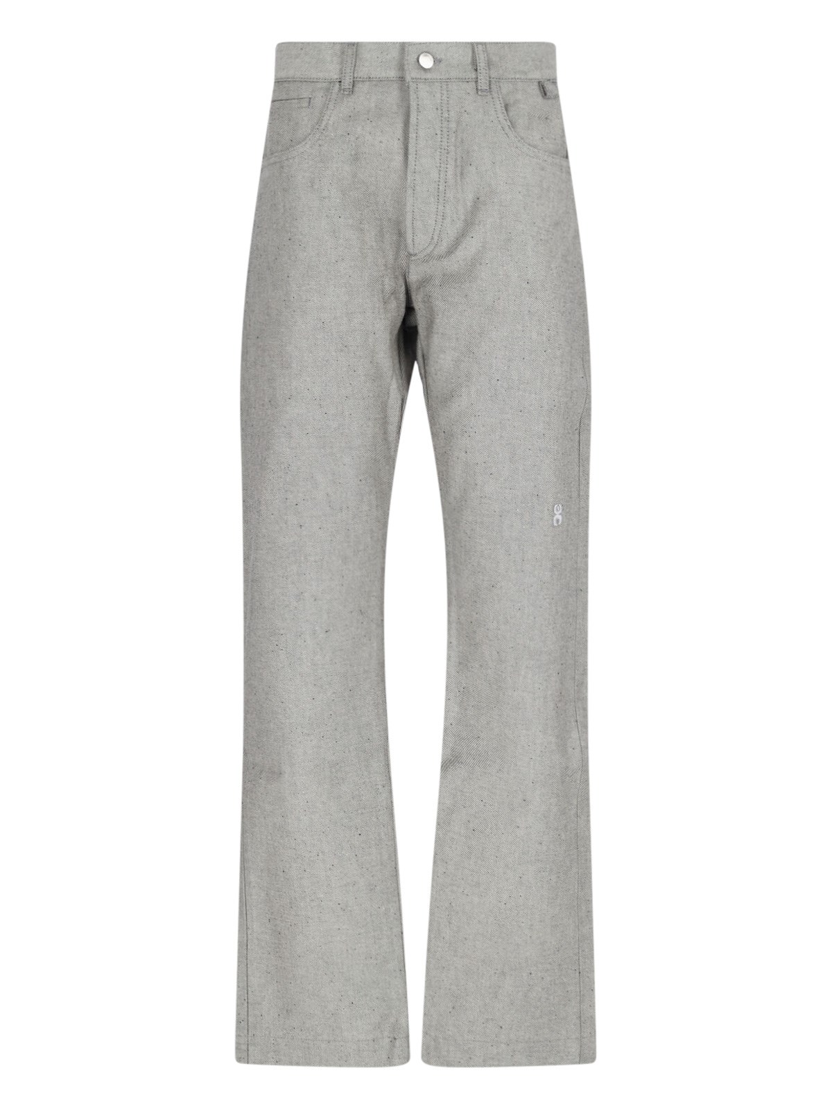 Shop Via Piave 33 Straight Jeans In Gray