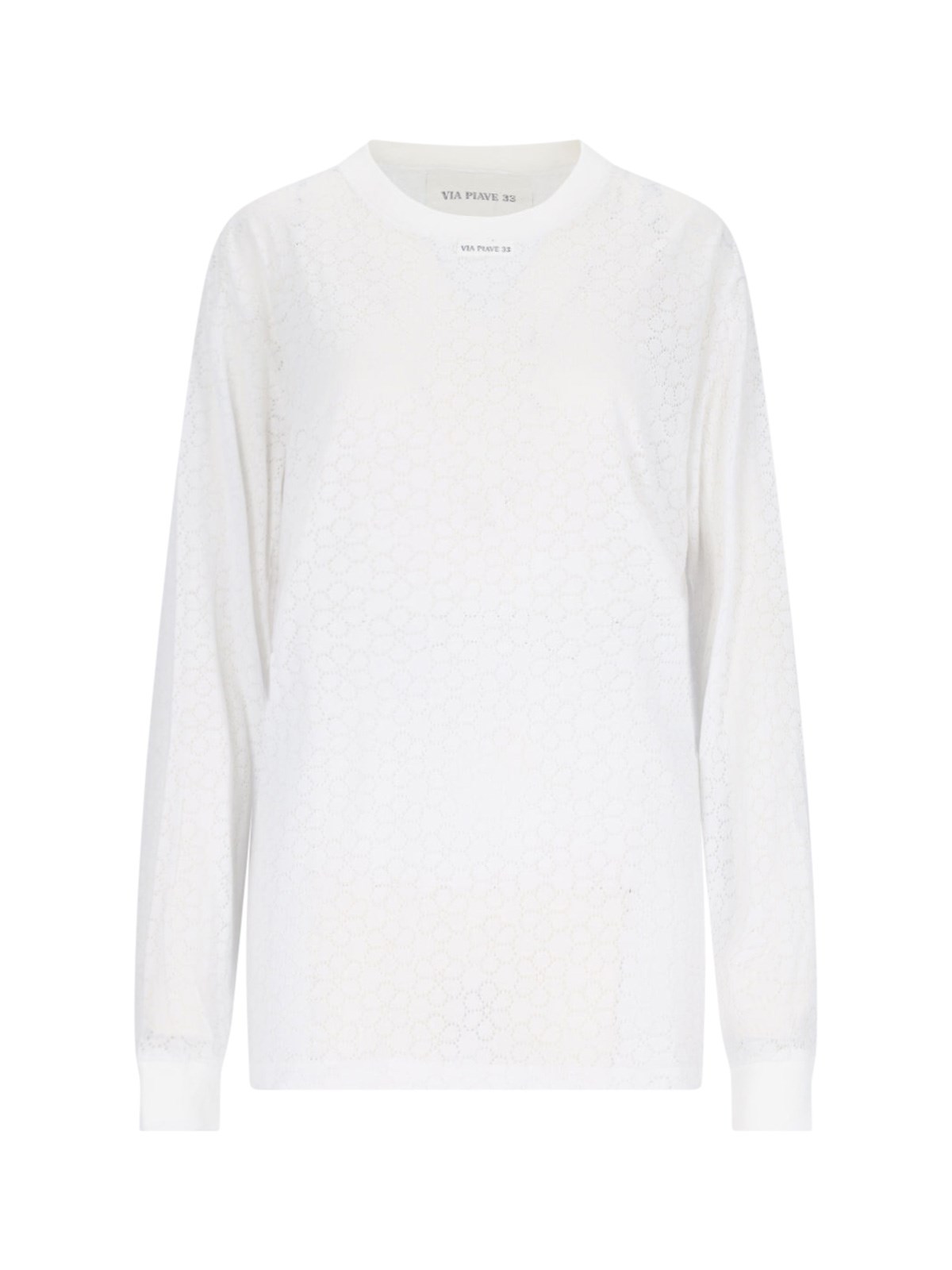 Shop Via Piave 33 Semi-transparent T-shirt In White