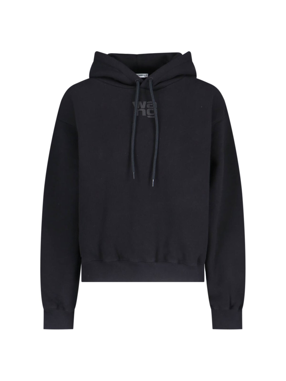 Shop Alexander Wang Logo Hoodie In Black  