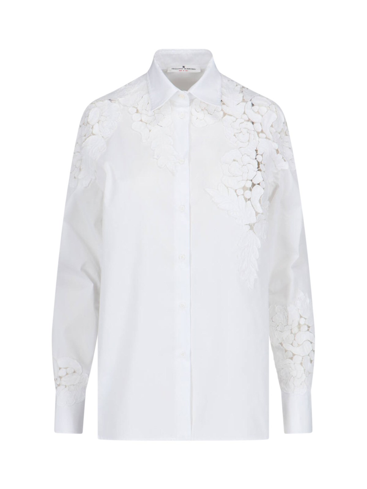 Ermanno Scervino Floral Pattern Shirt In White