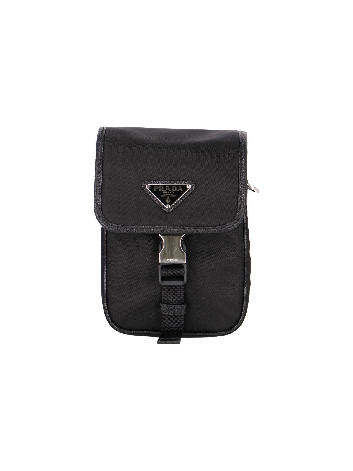 Prada Nylon Shoulder Bag In Black  