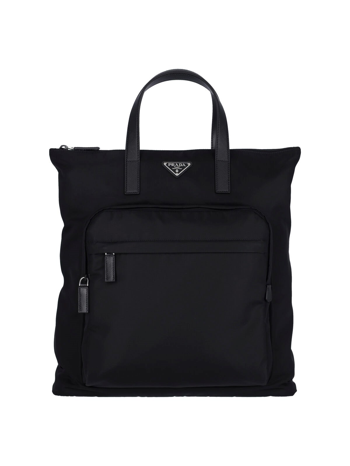 Shop Prada Logo Tote Bag In Black  