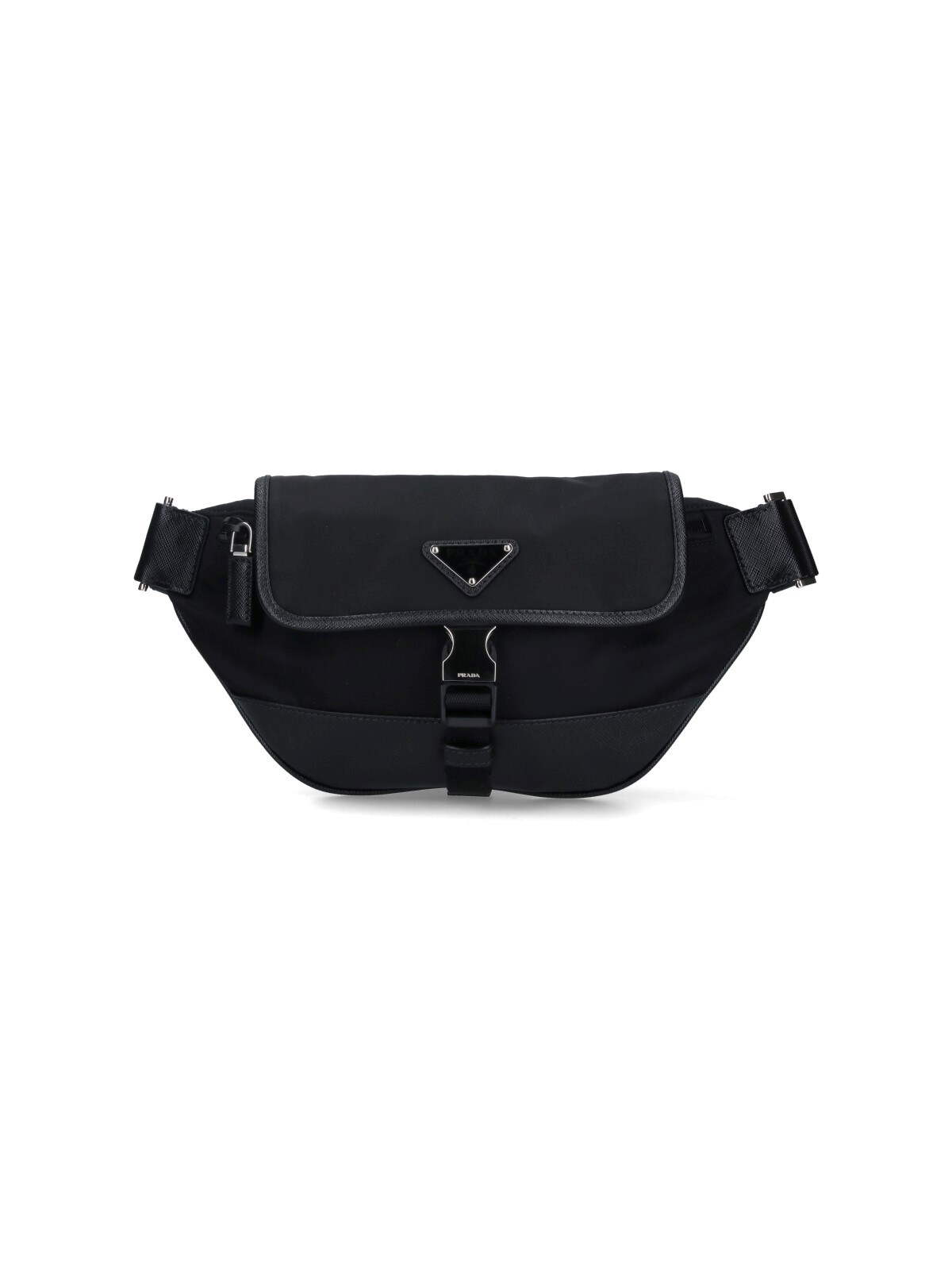 PRADA ロコフリントシッフトトハック 1BA350ZO6 F0PG7 Prada Bianco White Black Saffiano Leather Chain Crossbody