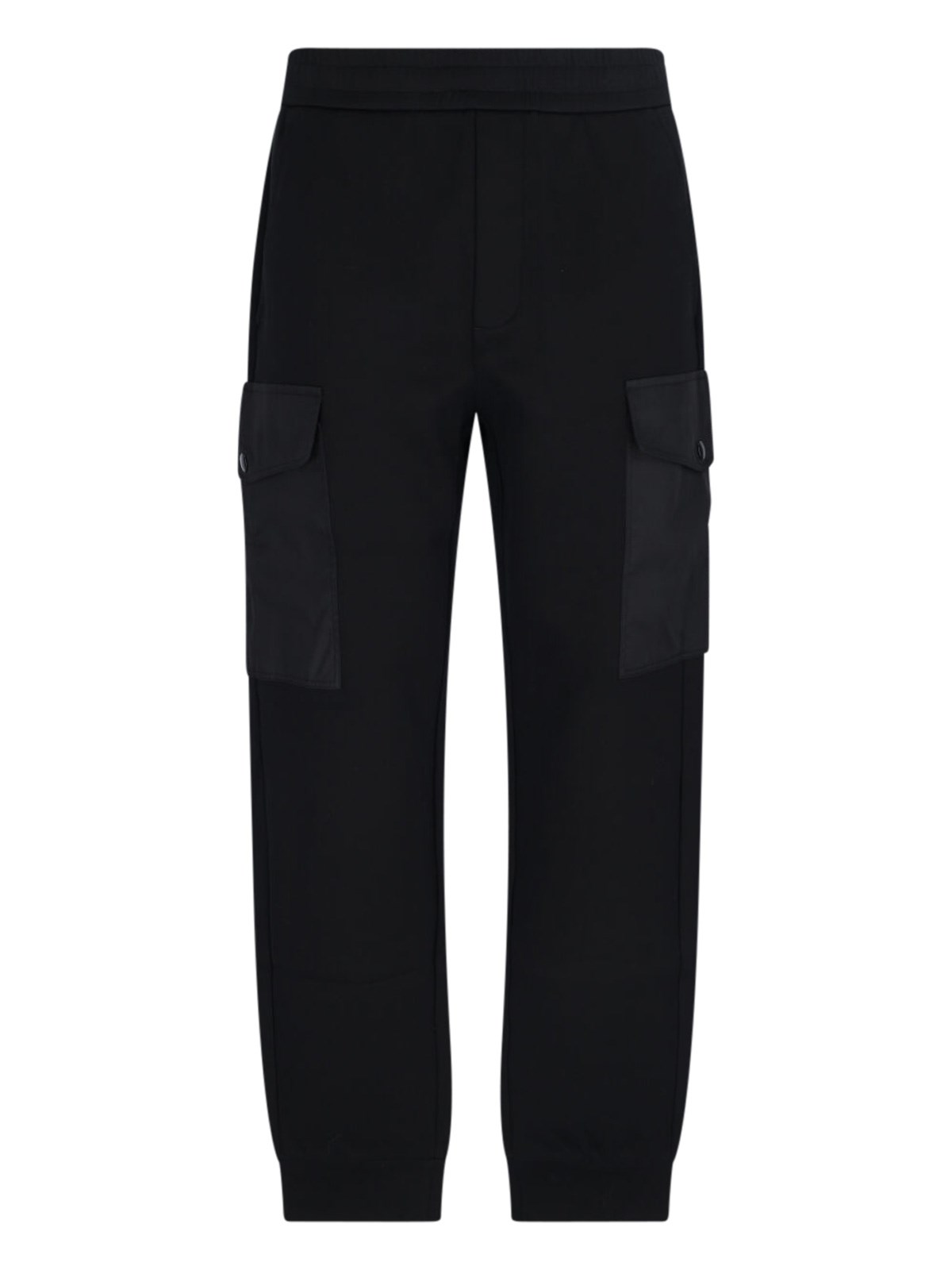 Prada Straight Trousers With Back And Cargo Pockets In Black