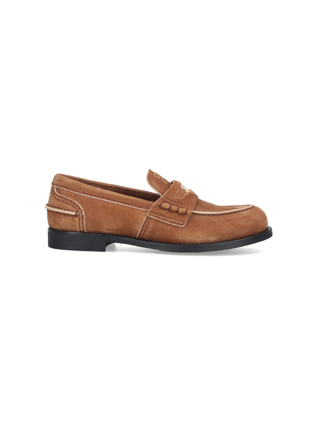 Shop Miu Miu 'penny Loafers' Loafers In Brown