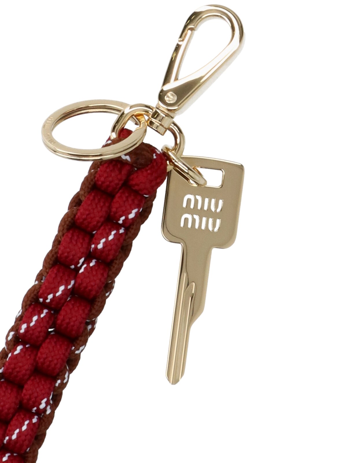 ミュウミュウ ロープ キーリング トリック レッド MIUMIU ミュウミュウ レザー トリック (MiuMiu/キーホルダー