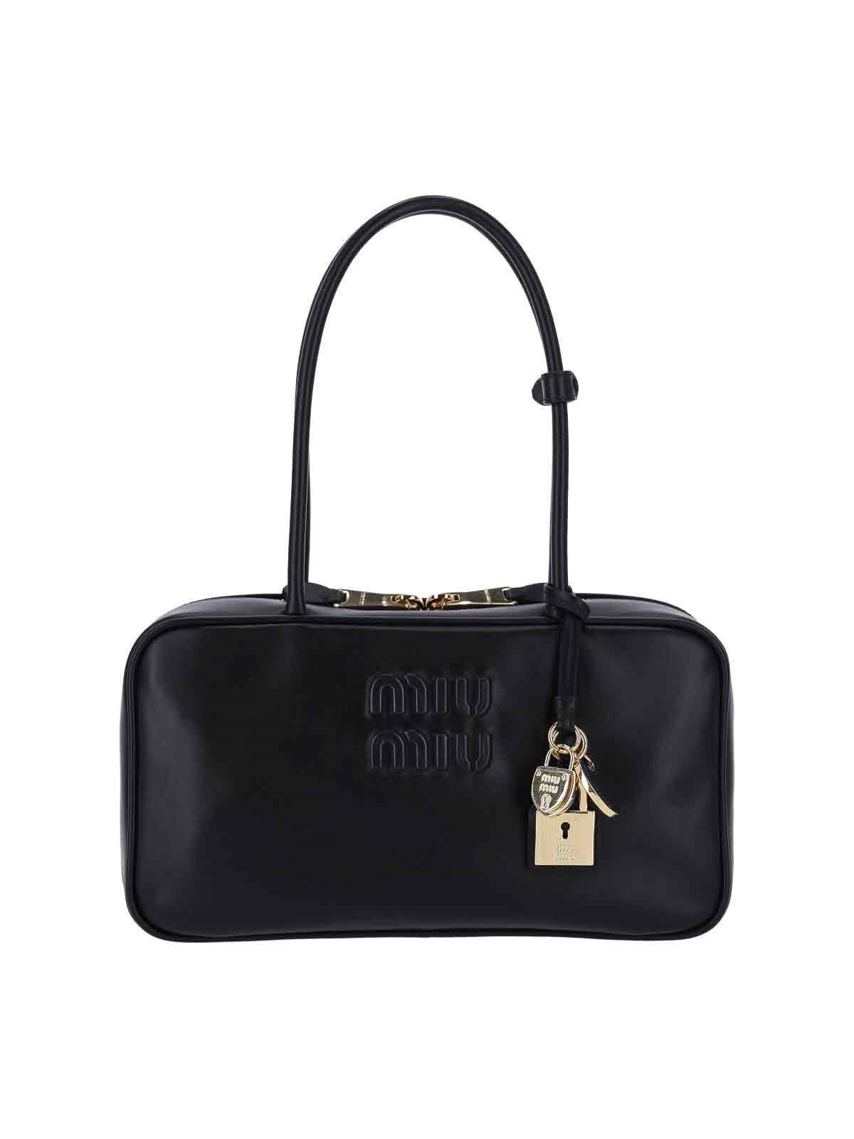 Miu Miu 'beau' Shoulder Bag In Black