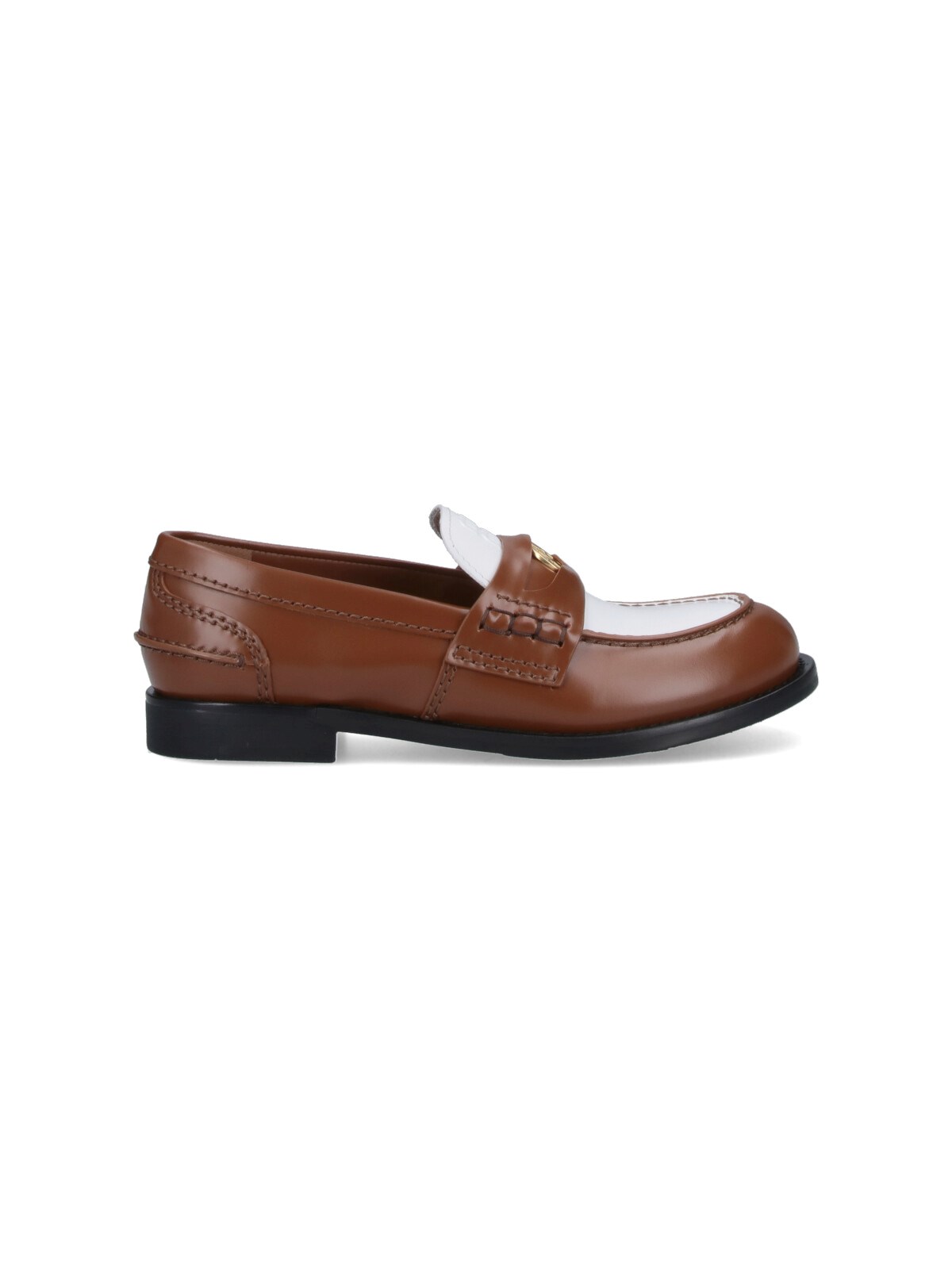 MIU MIU LOGO LOAFERS