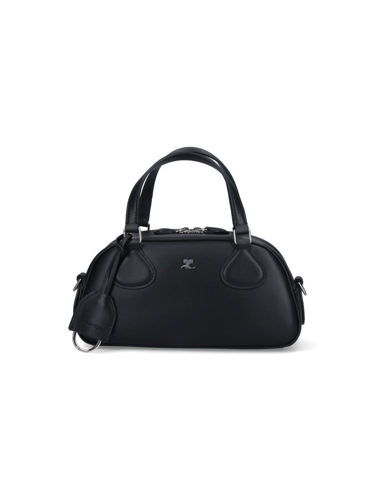 Courrèges Courreges Pre Friday Leather Bowling Bag In Black