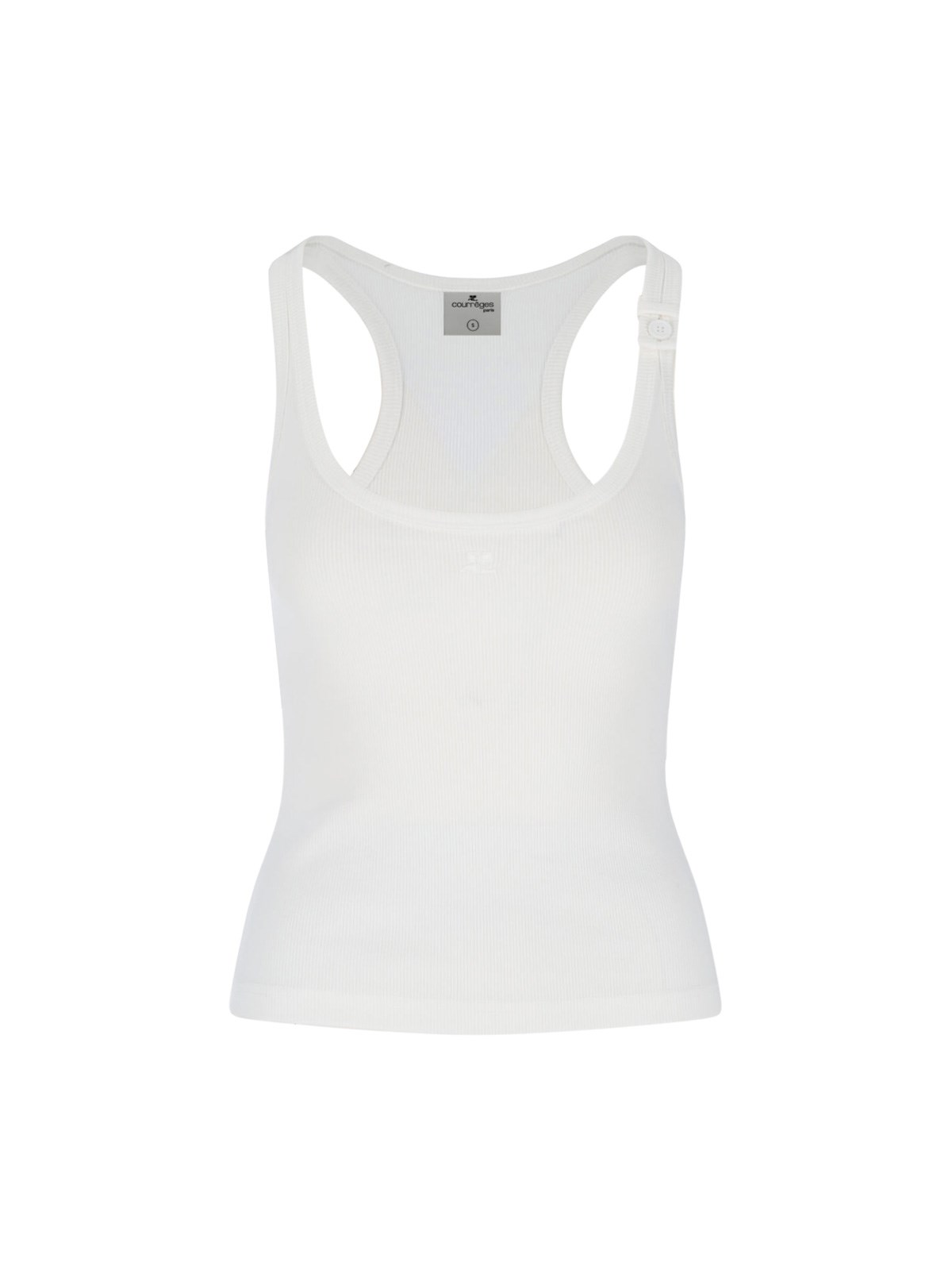 Courrèges Courregès Tank Top Twist 90's Rib In White