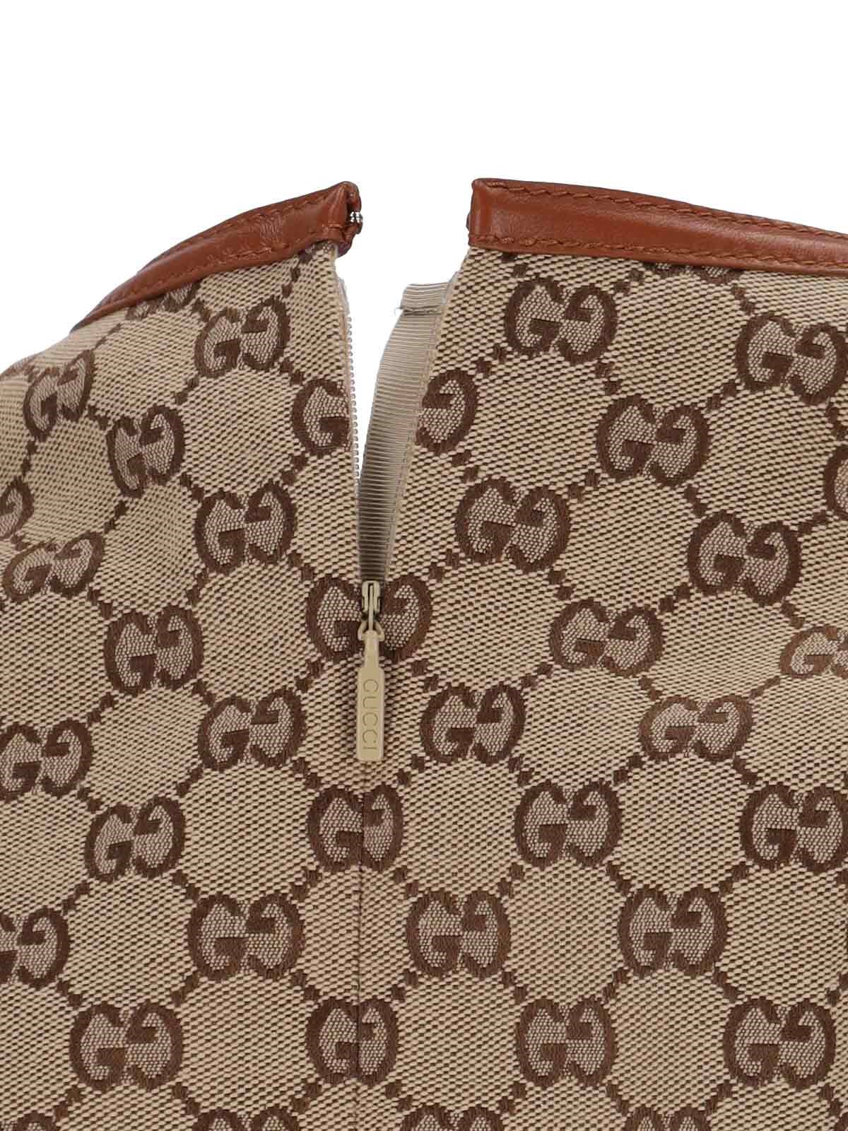ワンピース Gucci DRESS IN FABRIC GG WITH CLAMP GG embossed mini dress in black | GUCCI® TH