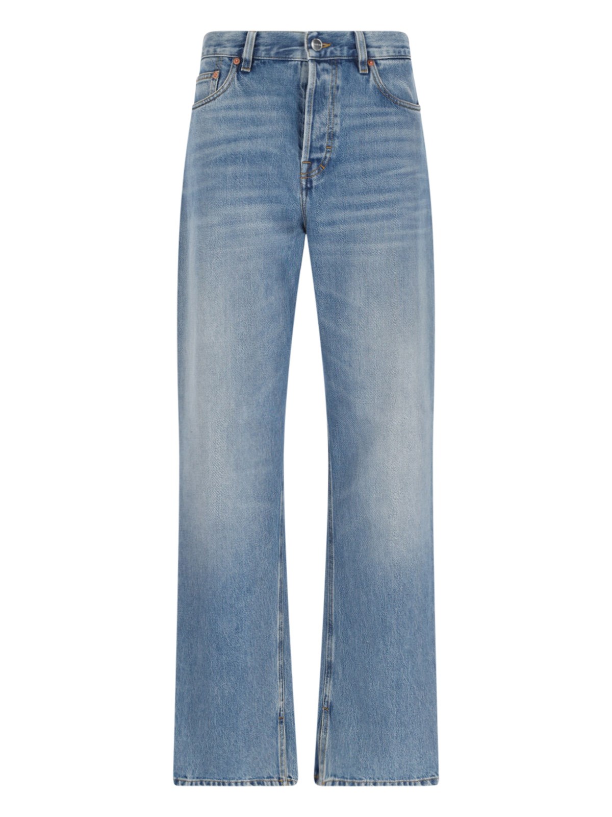 Gucci Washed Straight-leg Boyfriend Jeans In Light Blue