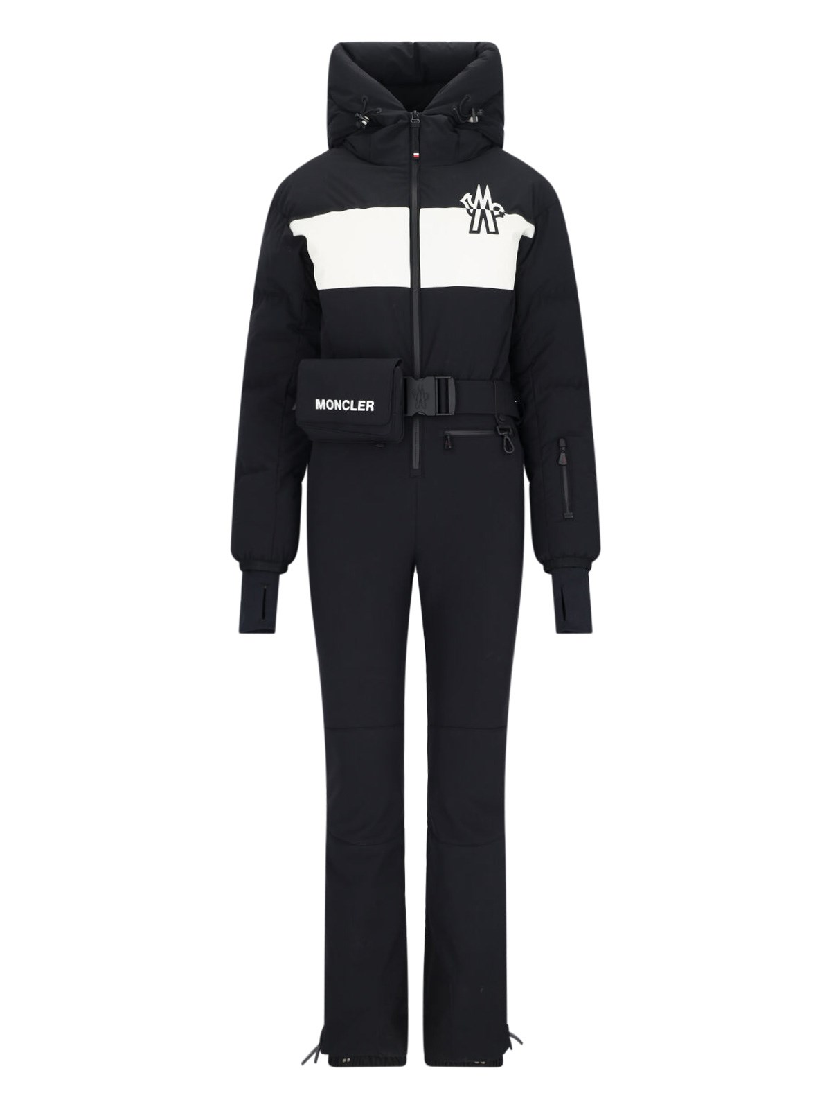 Shop Moncler Ski One-piece Suit In Black  