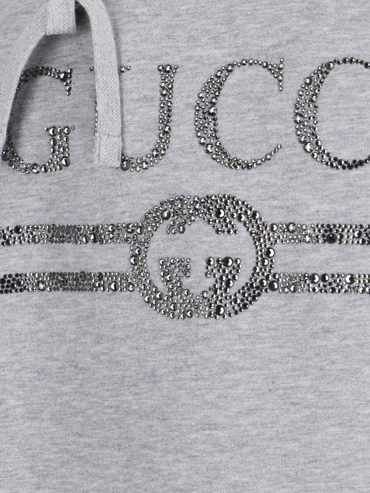 【送料&関税込】Gucci Rhinestone Logo Hoodie Gucci Rhinestone Logo Hoodie - Hoodies - BeyondStyle