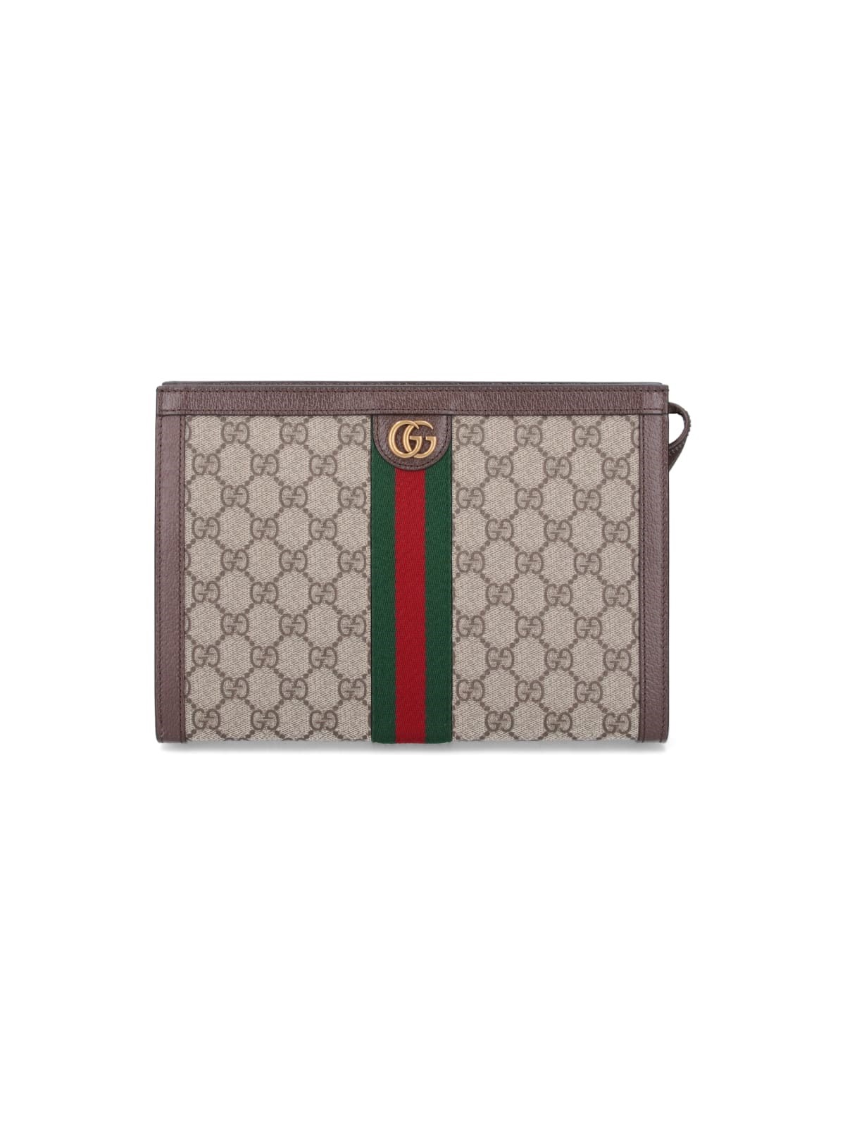 Gucci "ophidia" Pouch In Beige