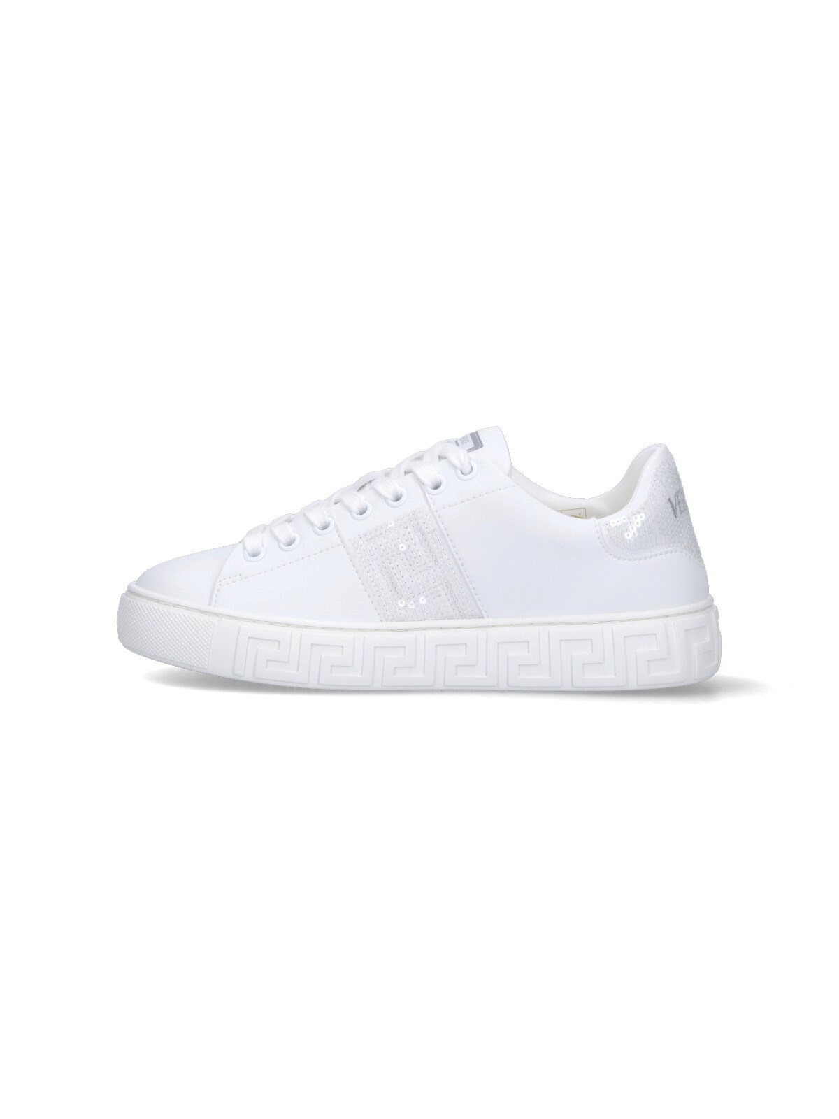 スニーカー VERSACE GRECA SEQUINED SNEAKERS Versace La Greca Embellished Low-Top Sneakers | Neiman Marcus