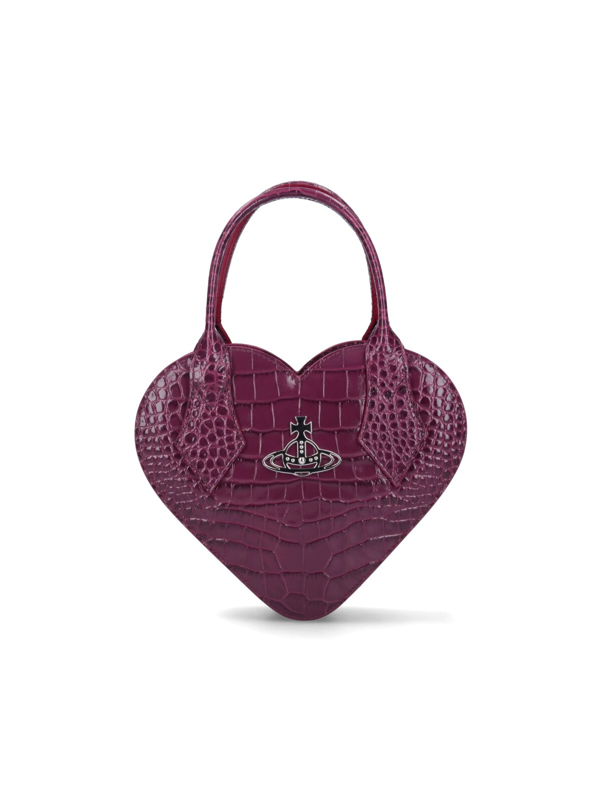 Shop Vivienne Westwood "heart" Crossbody Bag In Purple