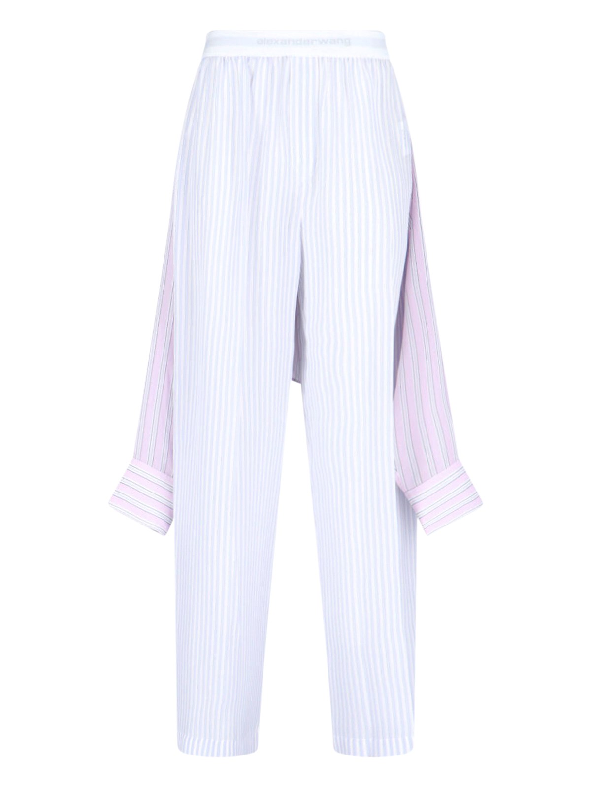 Alexander Wang Large Pants In Silk In Light Blue