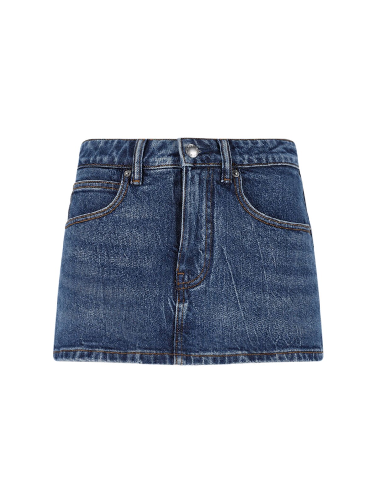 Alexander Wang Mini Skirt "skort" In Blue