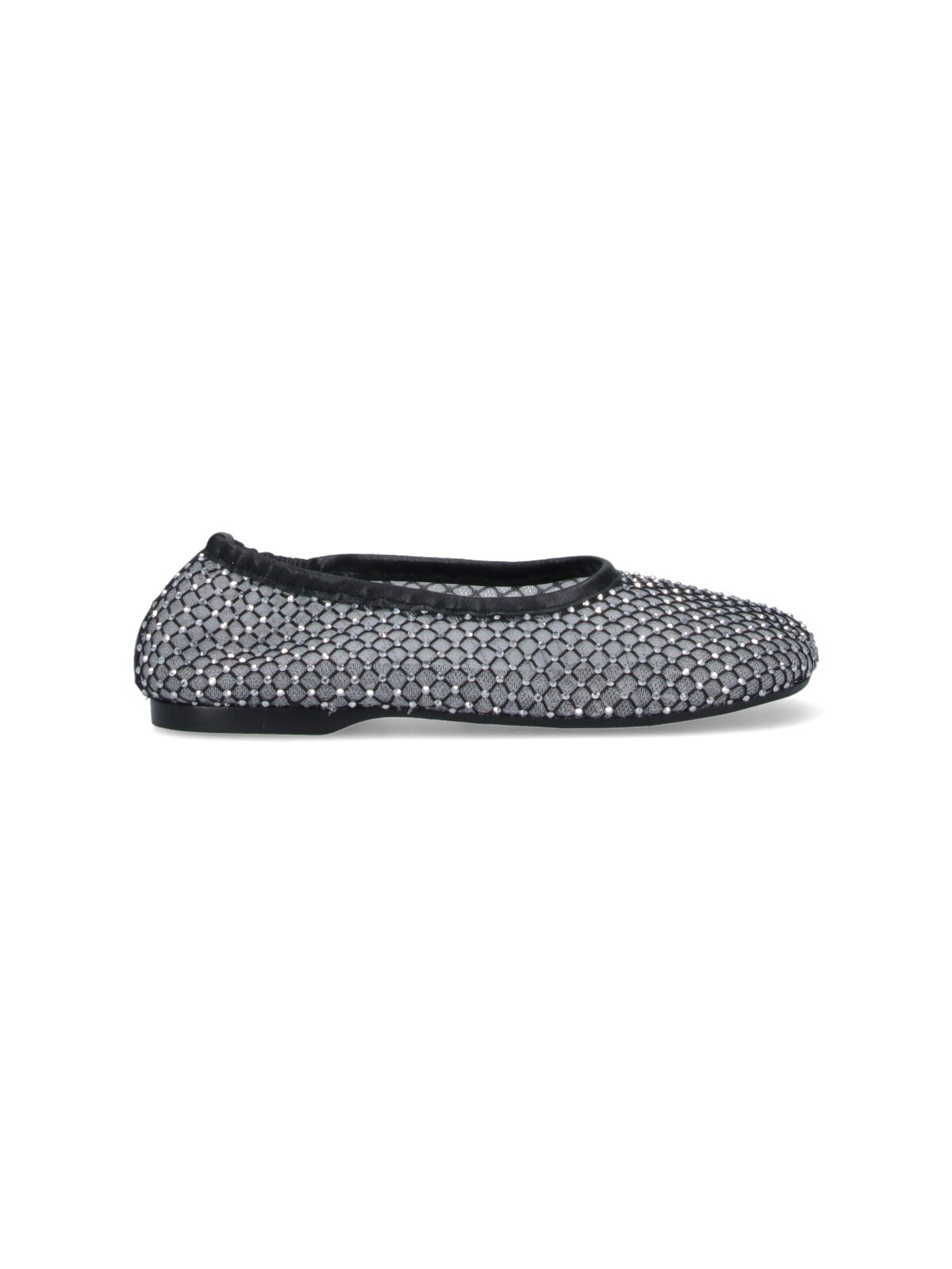 Alohas Mesh Upper Ballerinas With Shimmering Embellishments In Black