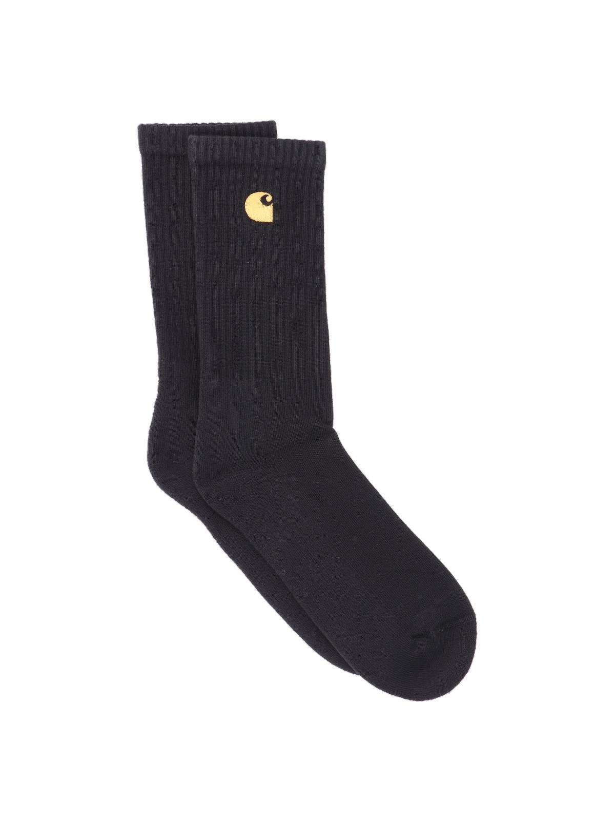 Carhartt Cotton Socks With Embroidered Logo In Black
